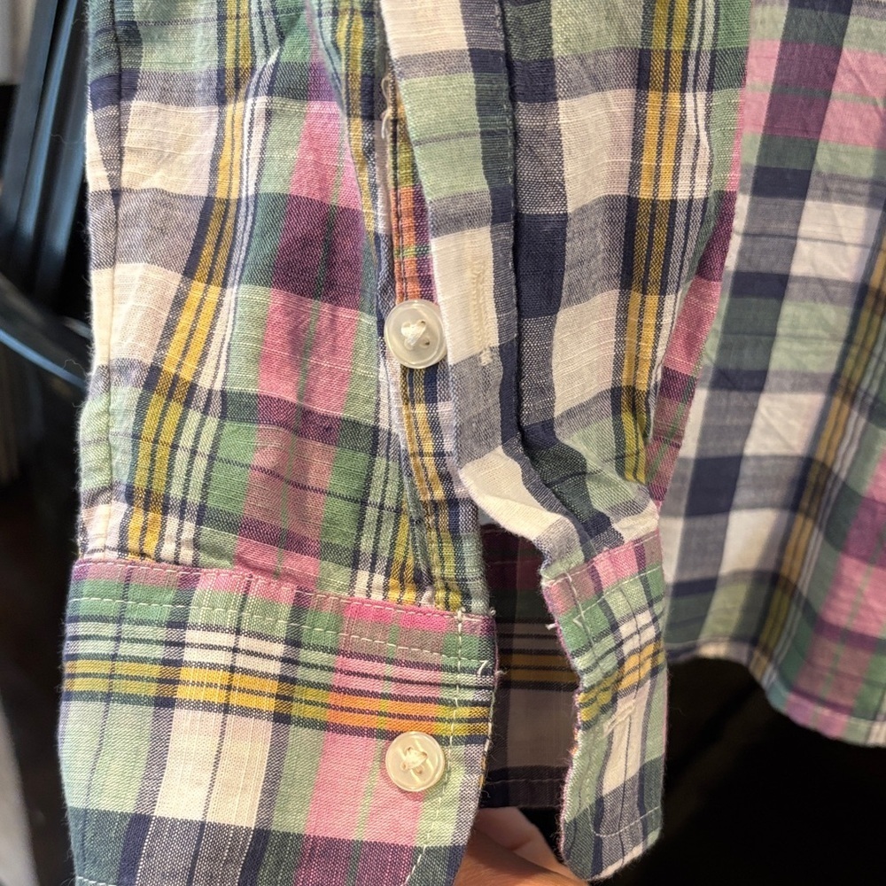 Lucky Brand J. Crew Colorful Plaid Button Down Shirt - Picture 3 of 7